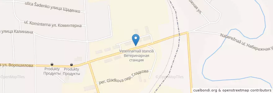 Mapa de ubicacion de Ветеринарная станция en Rusland, Zuidelijk Federaal District, Oblast Rostov, Морозовский Район, Гагаринское Сельское Поселение.