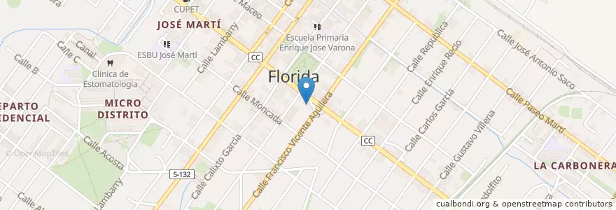 Mapa de ubicacion de Cafetería El Rapido en کوبا, Camagüey, Florida, Ciudad De Florida.