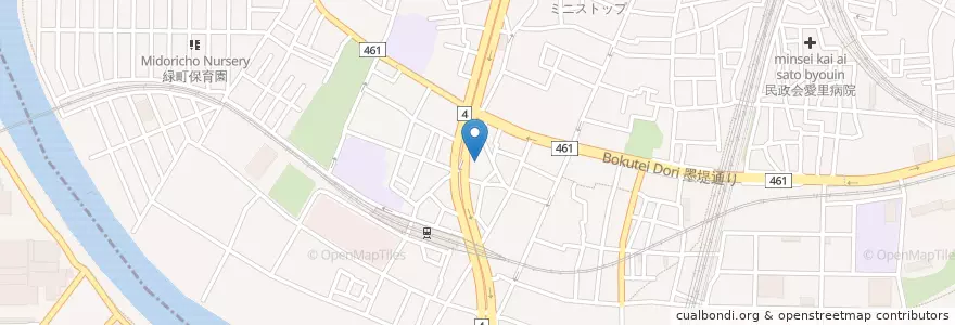 Mapa de ubicacion de 稲荷神社 en 日本, 東京都.