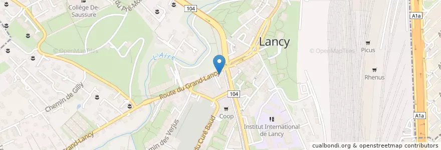 Mapa de ubicacion de Au Carrefour en 瑞士, 日內瓦, 日內瓦, Lancy.