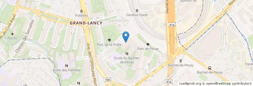 Mapa de ubicacion de Pharmacie des Pontets en سوئیس, ژنو, ژنو, Lancy.