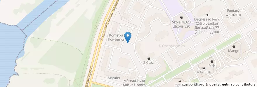 Mapa de ubicacion de Перемолка en Russland, Föderationskreis Nordwest, Oblast Leningrad, Sankt Petersburg, Приморский Район, Округ № 65.