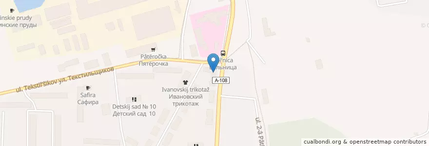 Mapa de ubicacion de Аптека en ロシア, 中央連邦管区, モスクワ州, Орехово-Зуевский Городской Округ.