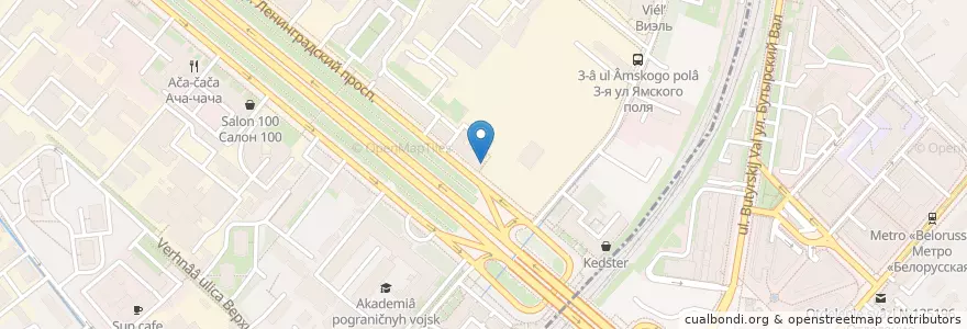 Mapa de ubicacion de Папа Джонс en روسیه, Центральный Федеральный Округ, Москва, Тверской Район.