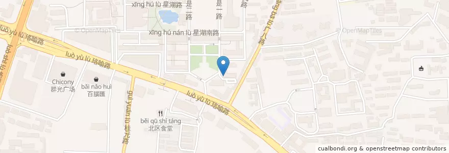 Mapa de ubicacion de 武汉大学中国南极测绘研究中心 en Chine, Hubei, Wuhan, District De Hongshan, 珞南街道.