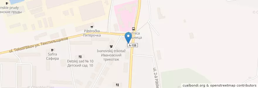 Mapa de ubicacion de Отделение связи №142672 en Russland, Föderationskreis Zentralrussland, Oblast Moskau, Орехово-Зуевский Городской Округ.