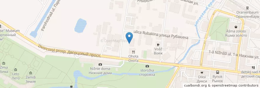 Mapa de ubicacion de Автомойка en Russie, District Fédéral Du Nord-Ouest, Oblast De Léningrad, Saint-Pétersbourg, Петродворцовый Район, Ломоносов.