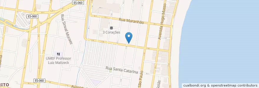 Mapa de ubicacion de É no Bafo Costela Bar en ブラジル, 南東部地域, エスピリト サント, Região Geográfica Intermediária De Vitória, Região Metropolitana Da Grande Vitória, ヴィラ・ヴェーリャ, Microrregião Vitória.