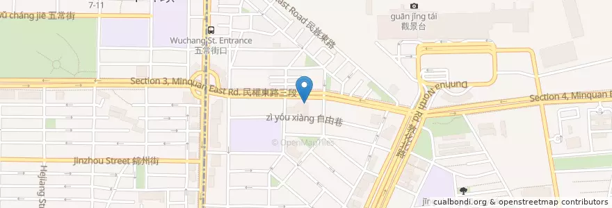 Mapa de ubicacion de 國泰世華商業銀行 en 臺灣, 新北市, 臺北市, 松山區.