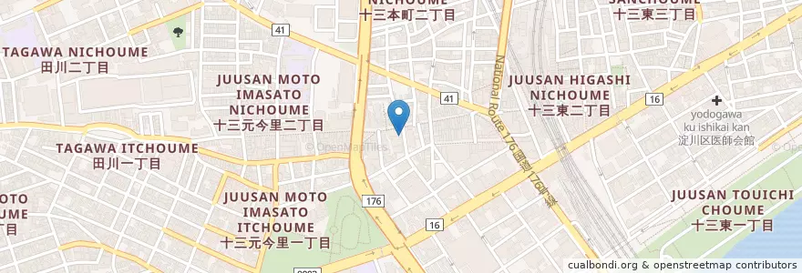 Mapa de ubicacion de kori-no en Japão, 大阪府, 大阪市, 淀川区.