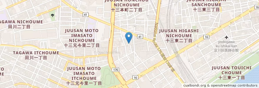 Mapa de ubicacion de ヤマダ薬局 en Japon, Préfecture D'Osaka, 大阪市, 淀川区.