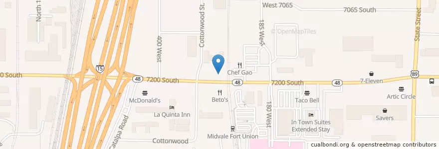 Mapa de ubicacion de Cafe Silvestre en Amerika Syarikat, Utah, Salt Lake County, Midvale.