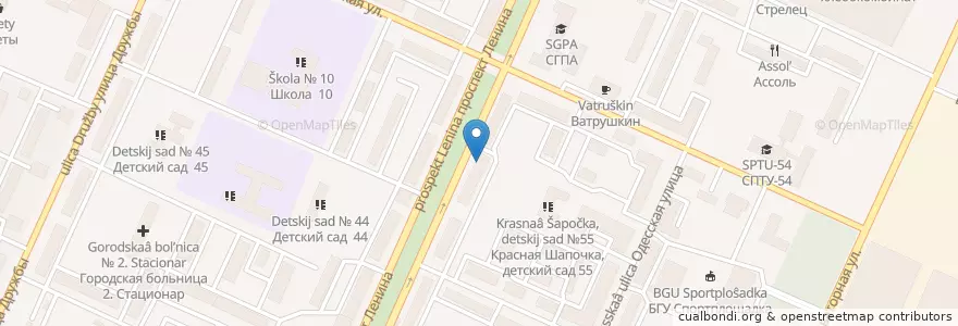 Mapa de ubicacion de Ак-кайын en Russie, District Fédéral De La Volga, Bachkirie, Городской Округ Стерлитамак.