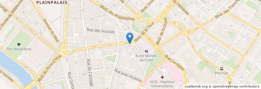 Mapa de ubicacion de Café de la Pointe en Switzerland, Geneva, Geneva, Geneva.