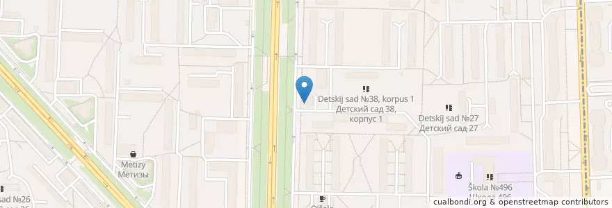 Mapa de ubicacion de Открытие en Russie, District Fédéral Du Nord-Ouest, Oblast De Léningrad, Saint-Pétersbourg, Московский Район, Округ Новоизмайловское.