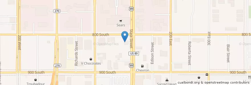 Mapa de ubicacion de Taco Time en 美利坚合众国/美利堅合眾國, 犹他州 / 猶他州, Salt Lake County, Salt Lake City.