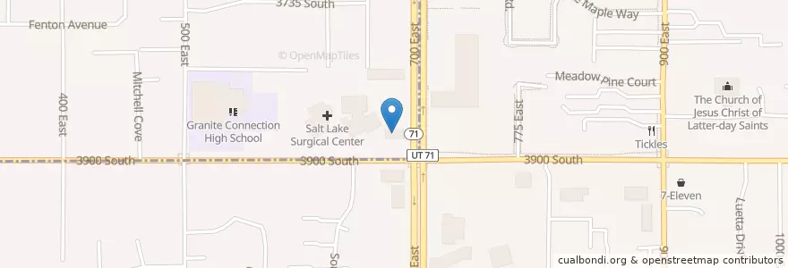 Mapa de ubicacion de Zions Bank en 美利坚合众国/美利堅合眾國, 犹他州 / 猶他州, Salt Lake County, South Salt Lake.