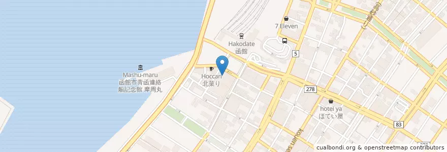 Mapa de ubicacion de 函太郎 en 日本, 北海道, 渡島総合振興局, 函館市.