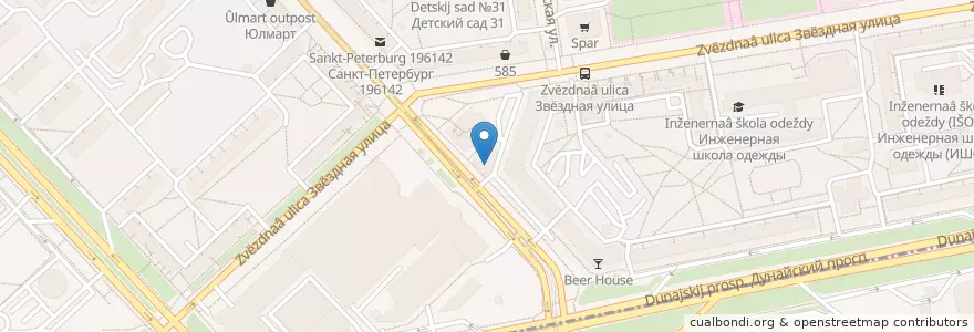 Mapa de ubicacion de Евразия en Russie, District Fédéral Du Nord-Ouest, Oblast De Léningrad, Saint-Pétersbourg, Московский Район, Округ Звёздное.