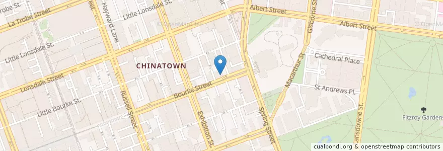 Mapa de ubicacion de Cafe On Bourke en Avustralya, Victoria, City Of Melbourne.