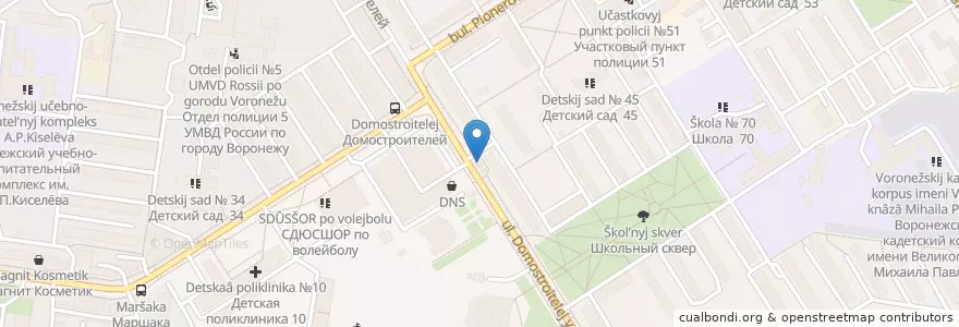 Mapa de ubicacion de Русский Аппетит en Rússia, Distrito Federal Central, Oblast De Voronej, Городской Округ Воронеж.