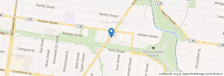 Mapa de ubicacion de Baci Pizza Restaurant en オーストラリア, ビクトリア, City Of Yarra.