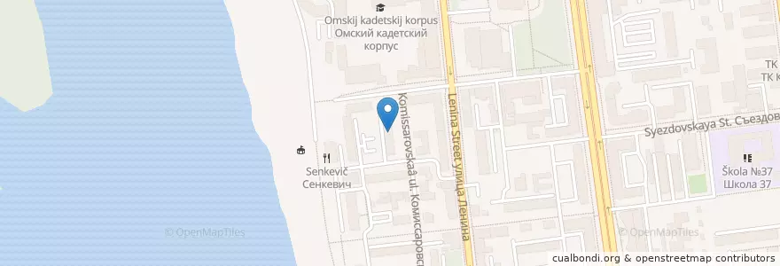 Mapa de ubicacion de Участковый пункт полиции ОП 9 en Russia, Siberian Federal District, Omsk Oblast, Omsky District, Городской Округ Омск.
