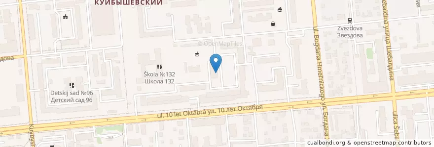 Mapa de ubicacion de Участковый пункт полиции ОП 9 en ロシア, シベリア連邦管区, オムスク州, オムスク地区, オムスク管区.