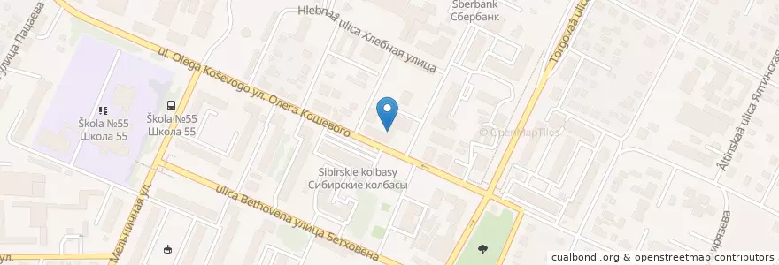 Mapa de ubicacion de Участковый пункт полиции ОП №3 en Russland, Föderationskreis Sibirien, Oblast Omsk, Омский Район, Городской Округ Омск.