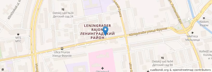 Mapa de ubicacion de Анкер en 러시아, Северо-Западный Федеральный Округ, 칼리닌그라드 주, Городской Округ Калининград.