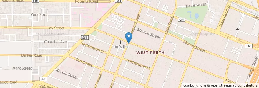 Mapa de ubicacion de ANZ Bank en オーストラリア, 西オーストラリア, City Of Perth.