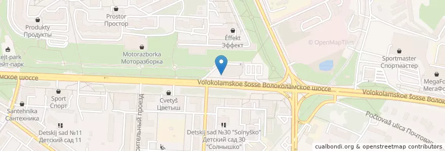 Mapa de ubicacion de Макдоналдс en روسيا, Центральный Федеральный Округ, محافظة موسكو, Городской Округ Красногорск.