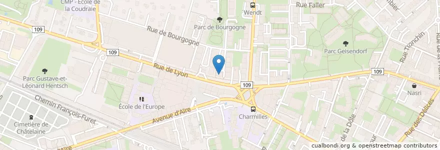 Mapa de ubicacion de Brasserie Nouvelle en Schweiz, Genf, Genf, Genf.
