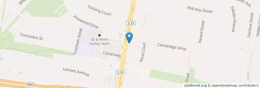 Mapa de ubicacion de Cambridge Medical Centre en Austrália, Victoria, City Of Monash.