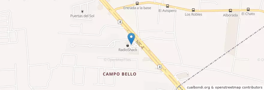 Mapa de ubicacion de Restaurante Tip Top Veracruz en 니카라과, Departamento De Managua, Managua (Municipio).