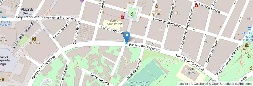 Mapa de ubicacion de 234 - Passeig de l'Exposició en 西班牙, Catalunya, Barcelona, Barcelonès, Barcelona.