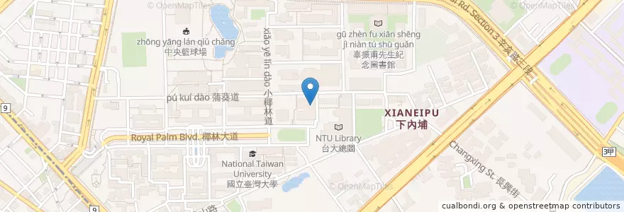 Mapa de ubicacion de 自助餐 en Taiwan, New Taipei, Taipei, Da'an District.