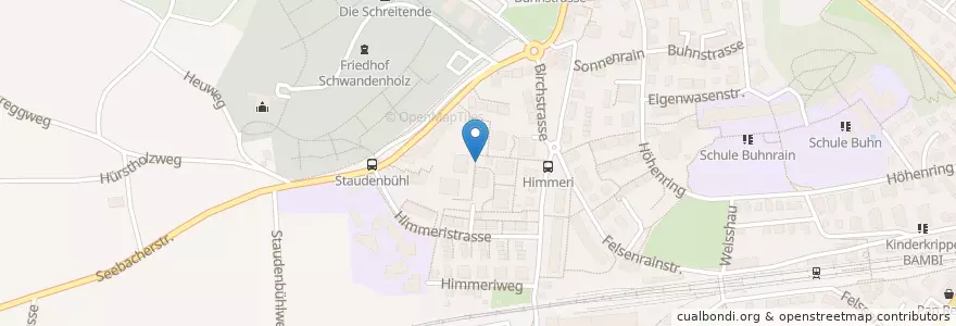 Mapa de ubicacion de GEWOBAG-Brunnen en Schweiz, Zürich, Bezirk Zürich, Zürich.