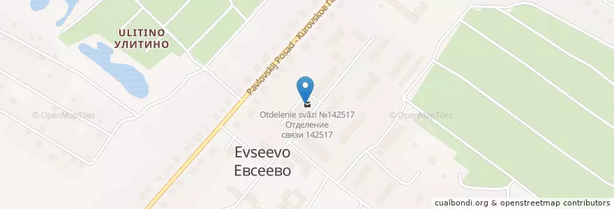 Mapa de ubicacion de Отделение связи №142517 en Rusland, Centraal Federaal District, Oblast Moskou, Городской Округ Павловский Посад.