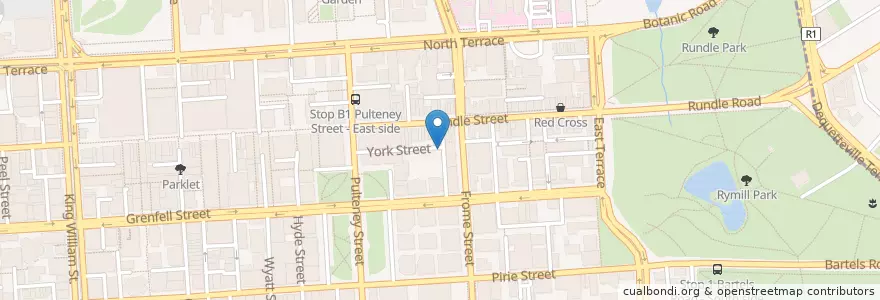 Mapa de ubicacion de Ayla's Cafe en Australia, South Australia, Adelaide, Adelaide City Council.