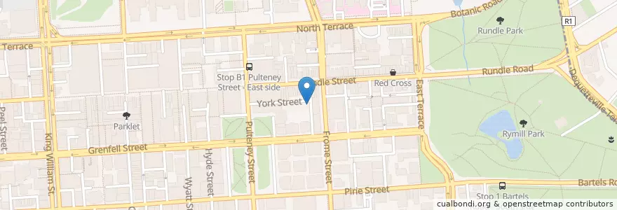 Mapa de ubicacion de Zenhouse en Australie, Australie Méridionale, Adelaide, Adelaide City Council.