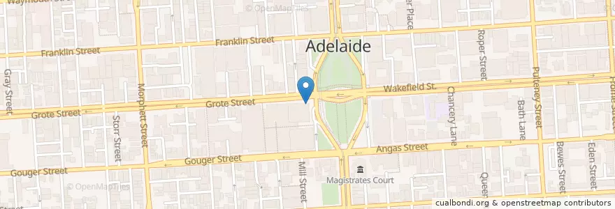 Mapa de ubicacion de The Collins en Avustralya, South Australia, Adelaide, Adelaide City Council.