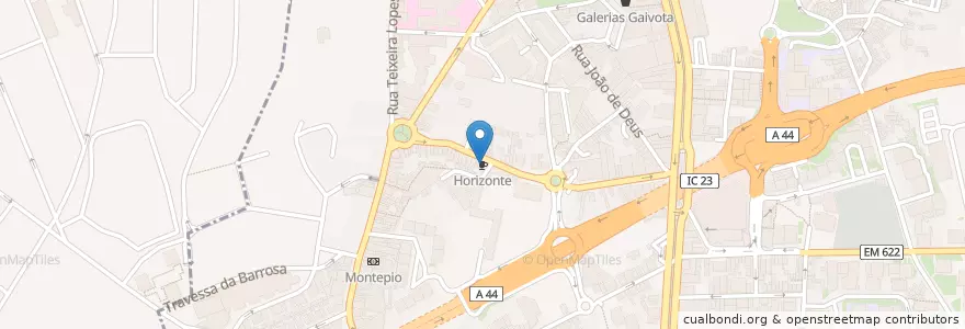 Mapa de ubicacion de Horizonte en Portugal, Nord, Área Metropolitana Do Porto, Porto, Vila Nova De Gaia, Mafamude E Vilar Do Paraíso.