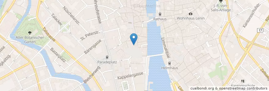 Mapa de ubicacion de Presse Club en Suiza, Zúrich, Bezirk Zürich, Zúrich.
