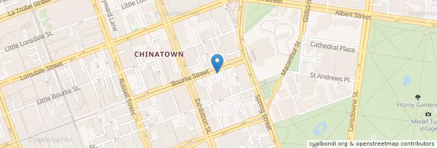 Mapa de ubicacion de Shuji Sushi en Australia, Victoria, City Of Melbourne.
