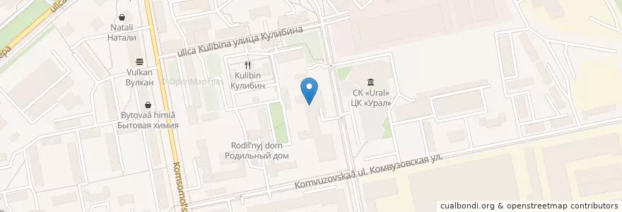 Mapa de ubicacion de Медико-санитарная часть № 70 en Russia, Ural Federal District, Sverdlovsk Oblast, Yekaterinburg Municipality.