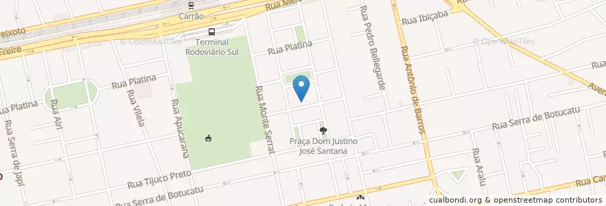 Mapa de ubicacion de Paróquia São Judas Tadeu en 브라질, 남동지방, 상파울루, Região Geográfica Intermediária De São Paulo, Região Metropolitana De São Paulo, Região Imediata De São Paulo, 상파울루.