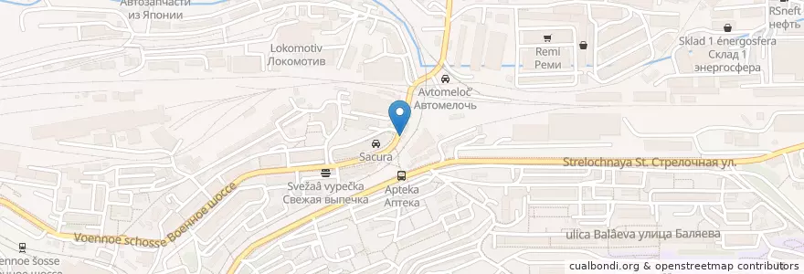 Mapa de ubicacion de Вкусное окошко en Russie, District Fédéral Extrême-Oriental, Kraï Du Primorie, Владивостокский Городской Округ.