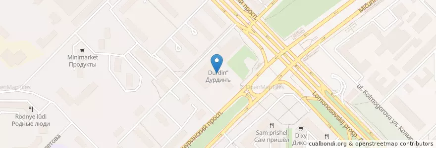 Mapa de ubicacion de Университет en Rusia, Distrito Federal Central, Москва, Западный Административный Округ, Район Раменки.