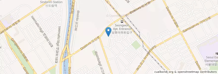 Mapa de ubicacion de 성원아파트 en 大韓民国, ソウル, 永登浦区, 대림3동.